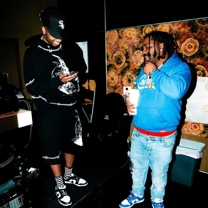 Metro Boomin outfit in Givenchy, Nike, and New Era, 2021
