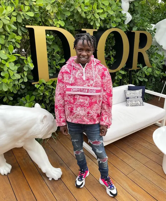 Jackboy outfit in Dior and Amiri, 2021
