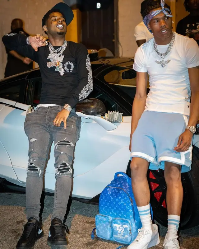 Lil Baby outfit in Polo Ralph Lauren, Amiri, and Nike, 2021