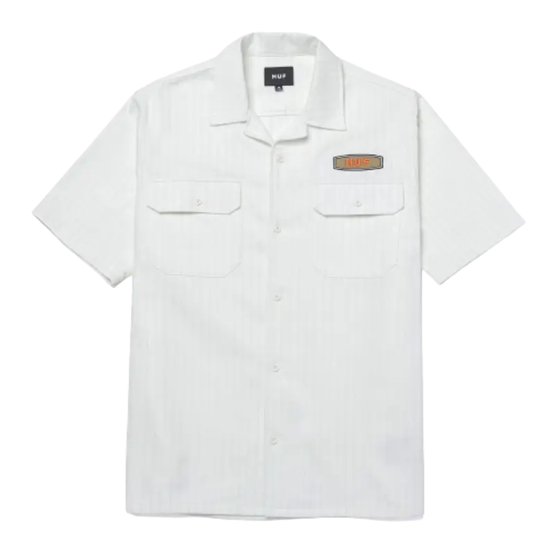 Huf Billy Work White Shirt | WHAT'S ON 