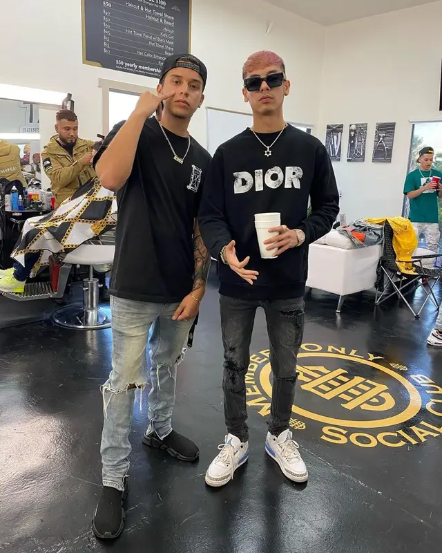 Natanael Cano outfit in Dior, Louis Vuitton, and Daniel Arsham, 2020