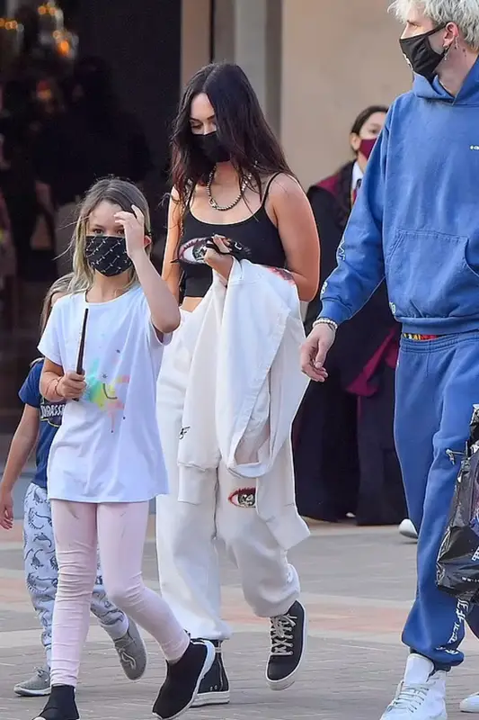 Megan Fox outfit in Boys Lie and Prada, 2021