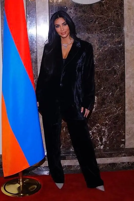 Kim Kardashian outfit in Skims and Yeezy, 2019