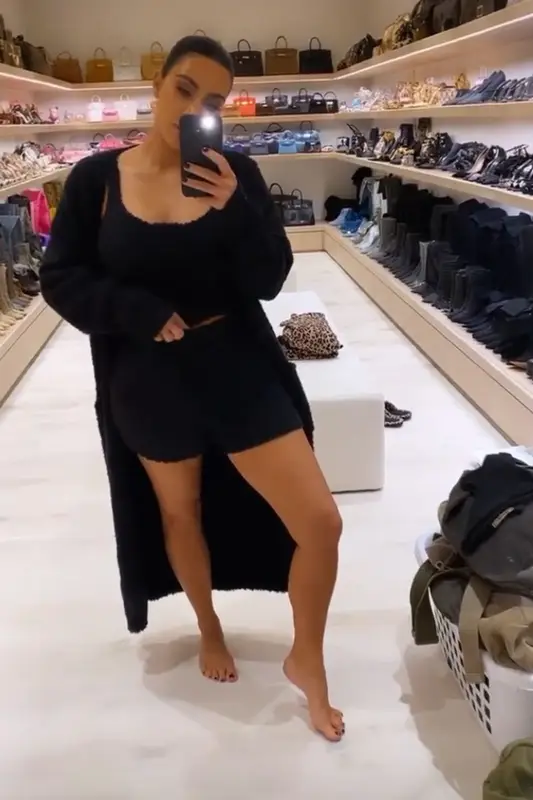 Kim Kardashian outfit in Skims, 2019