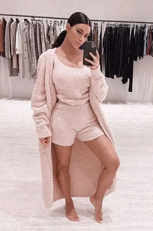 Kim Kardashian outfit in Skims, 2019