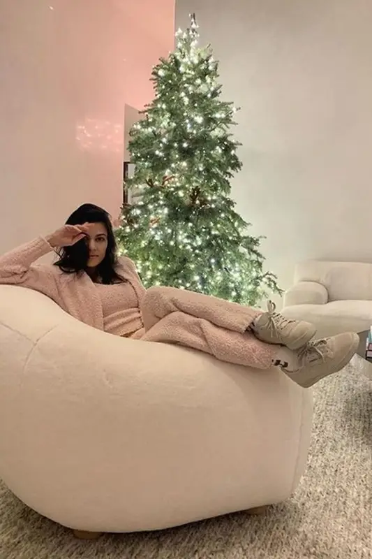 Kourtney Kardashian outfit in Skims, 2019