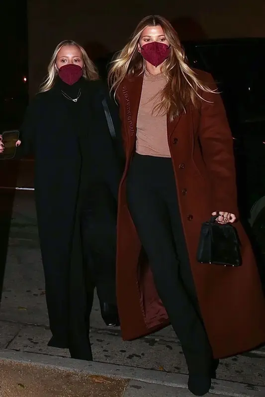 Sofia Richie outfit in Alexander Wang, The Row, and Maskc, 2021