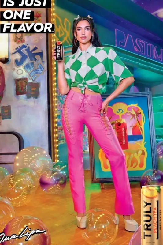 Dua Lipa outfit in Rowen Rose, I.Am.Gia, and Giuseppe Zanotti, 2021