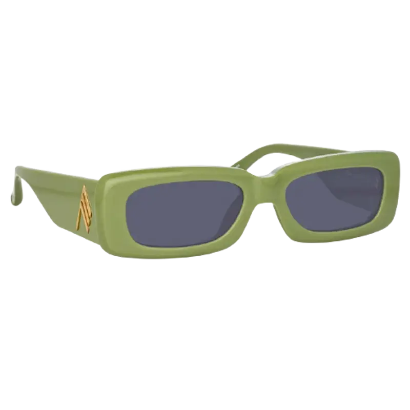 The Attico Mini Marfa Green Sunglasses $250