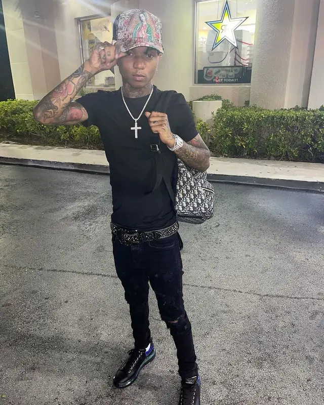 Swae Lee outfit in B.B. Simon, Dior, and Vintage, 2021