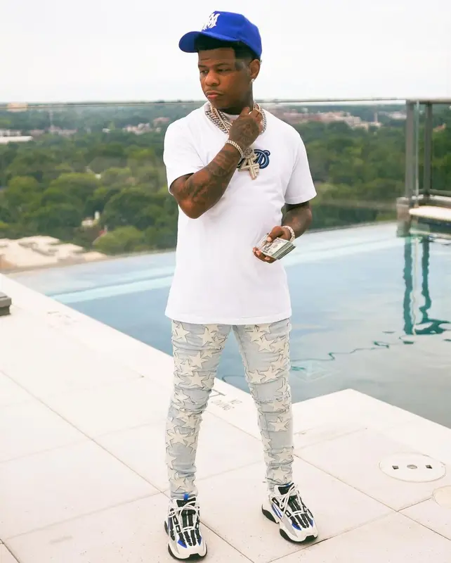 Rylo Rodriguez outfit in Dior, Chemist, and Amiri, 2021