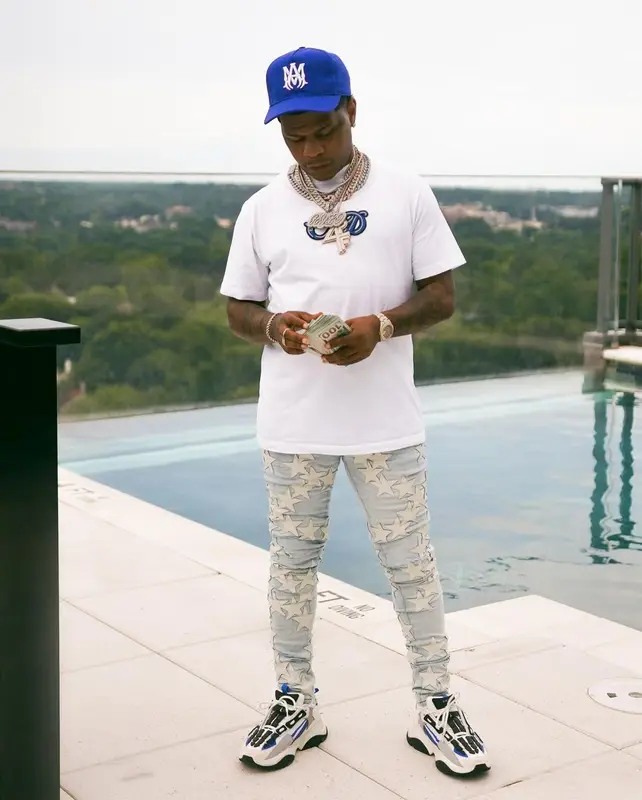 Rylo Rodriguez outfit in Dior, Chemist, and Amiri, 2021