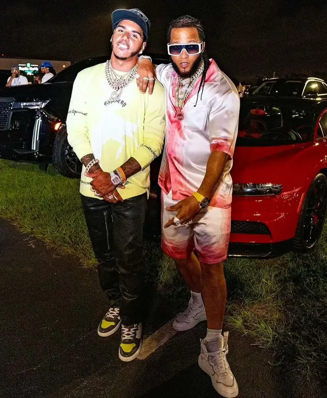 El Alfa El Jefe outfit in Casablanca, Givenchy, and Louis Vuitton, 2021
