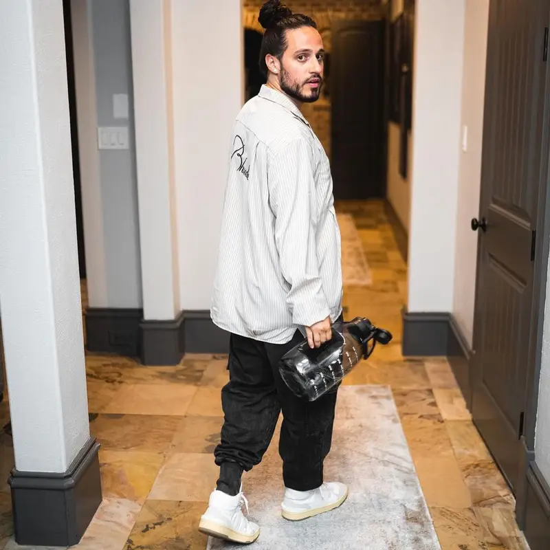 Russ outfit in Rhude, Dolce & Gabbana, and Lanvin, 2021