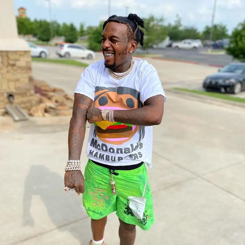 Sauce Walka outfit in Travis Scott Merch and Jordan, 2021