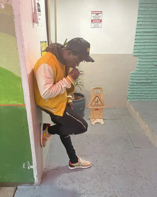 Jackboy outfit in Fendi, Grabba Gang, and Amiri, 2021