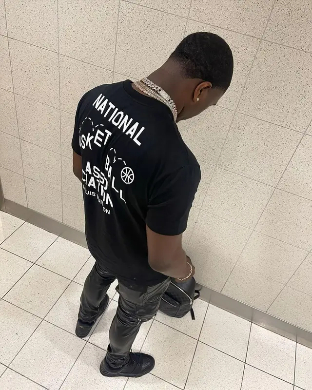 Bankroll Freddie outfit in Louis Vuitton, Guapi, and NBA, 2021