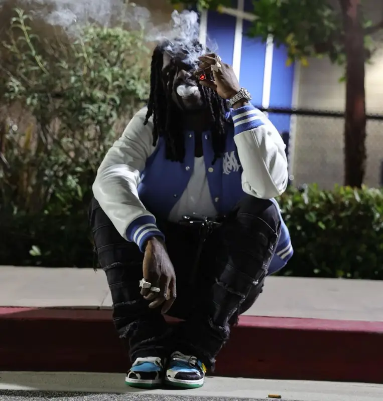 Chief Keef outfit in Amiri, Valabasas, and Gucci, 2021
