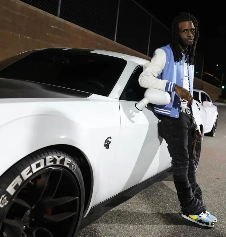 Chief Keef outfit in Amiri, Valabasas, and Gucci, 2021