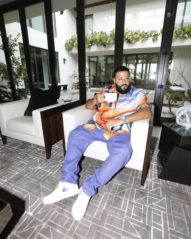 DJ Khaled outfit in Dior, Casablanca, and Nike, 2021