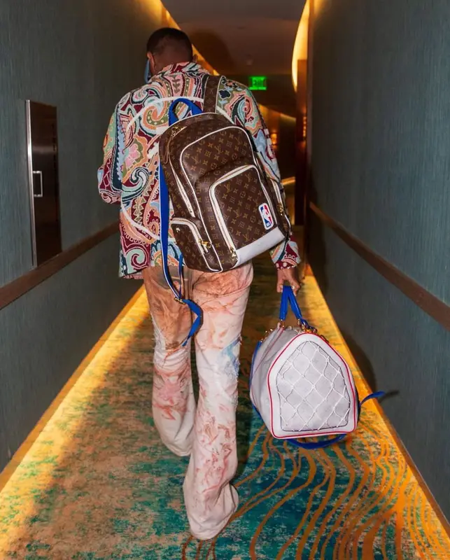 Fabolous outfit in Who Decides War, Louis Vuitton, and NBA, 2021