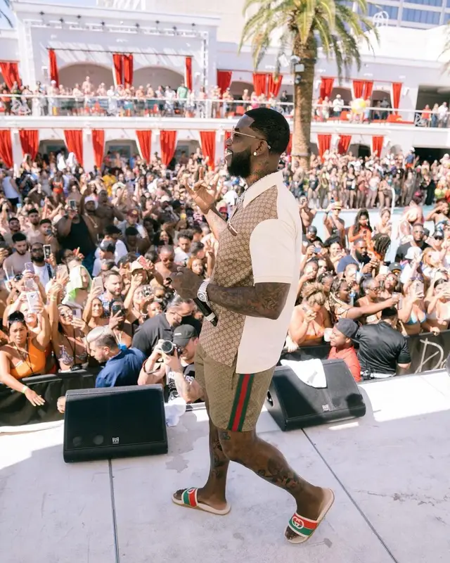 Gucci Mane outfit in Gucci, 2021
