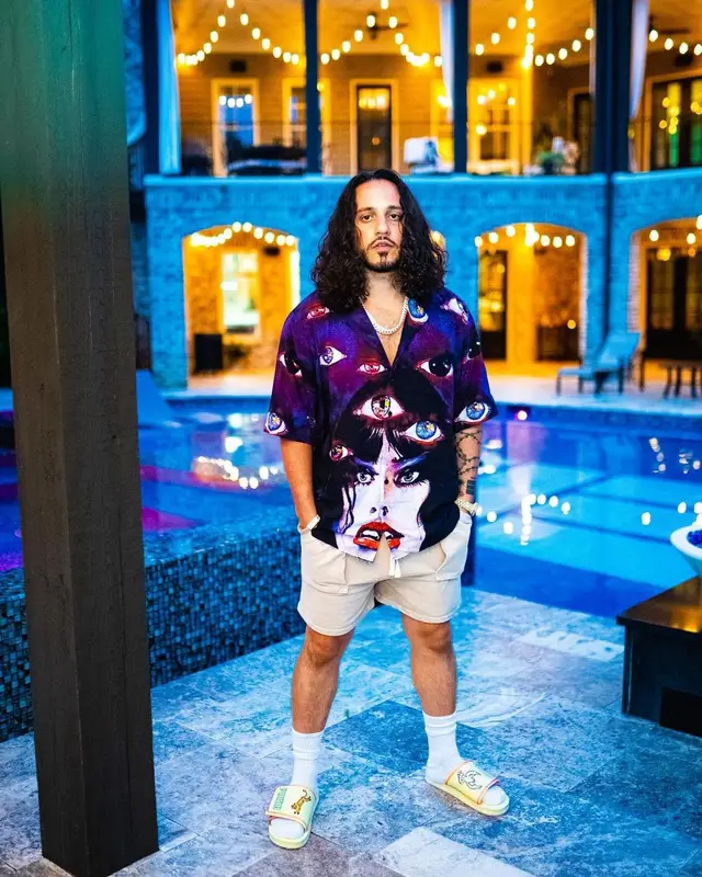 Russ outfit in Rhude, Puma, and KidSuper, 2021