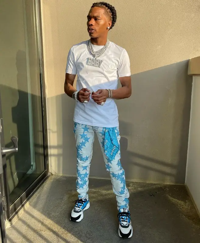 Lil Baby outfit in Dior, Amiri, and Chemist, 2021