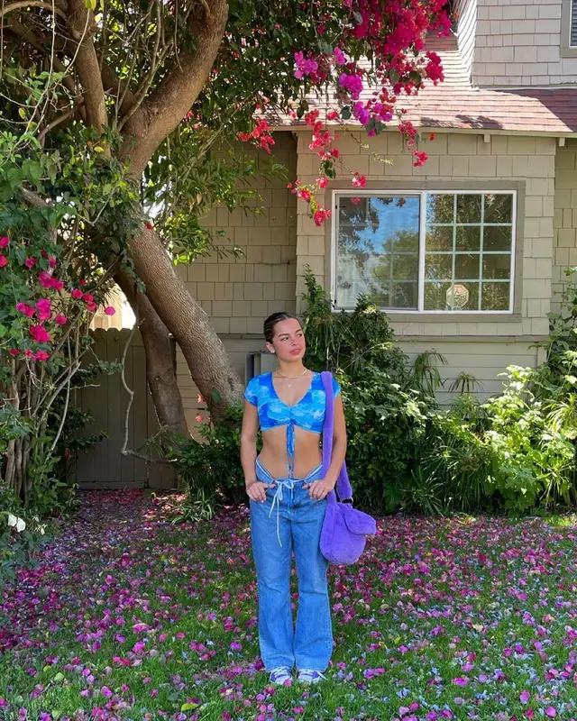 Addison Rae outfit in Frankies Bikinis, Converse, and Lolita Jade, 2021