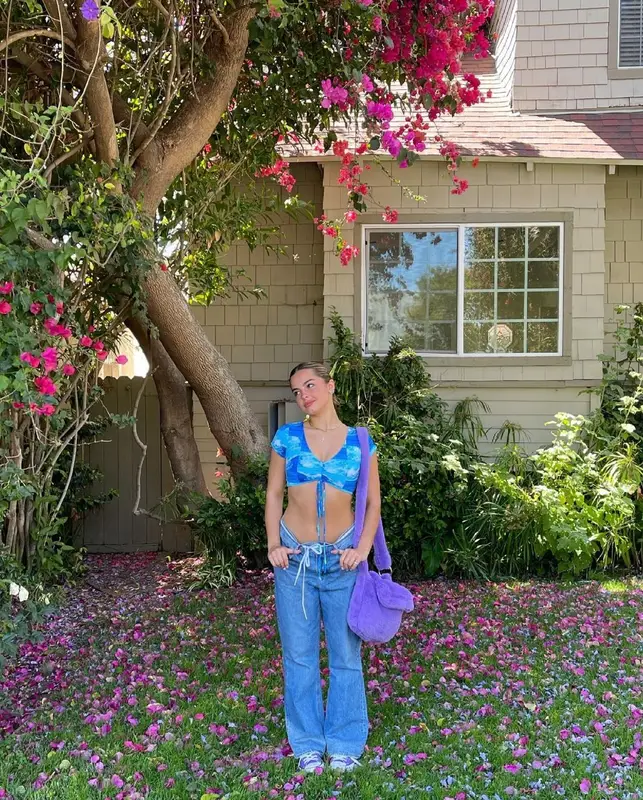 Addison Rae outfit in Frankies Bikinis, Converse, and Lolita Jade, 2021