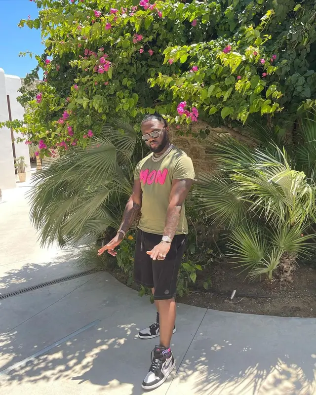 Headie One outfit in Moncler, Nike, and Paris Saint-Germain, 2021