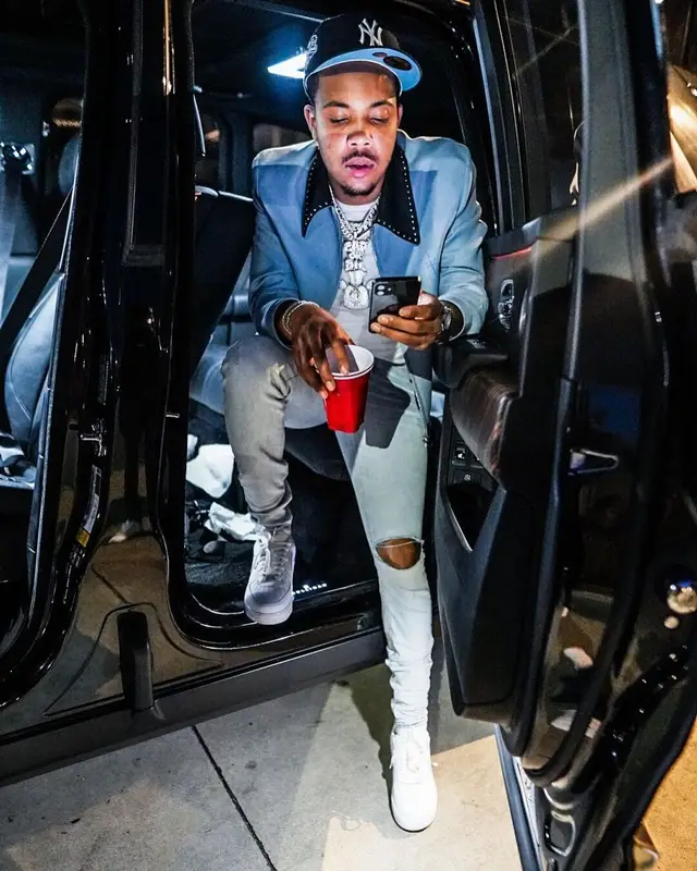G Herbo outfit in Second/Layer, Amiri, and Nike, 2021