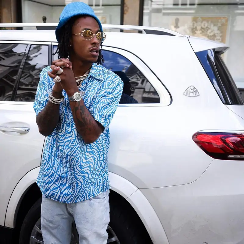 Rich The Kid outfit in Gallery Dept. and Fendi, 2021