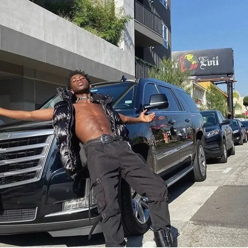 Lil Nas X outfit in B.B. Simon, Cybergoth, and Alyx, 2020