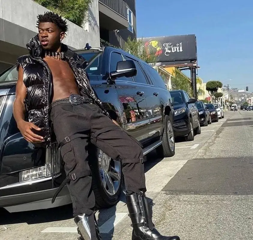 Lil Nas X outfit in B.B. Simon, Cybergoth, and Alyx, 2020