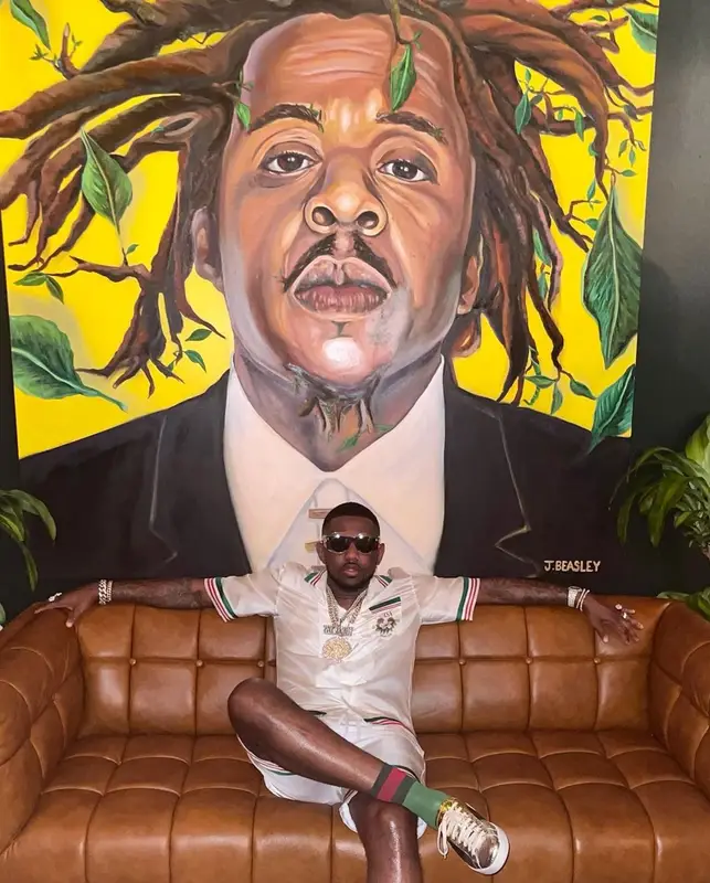 Fabolous outfit in Casablanca and Gucci, 2021