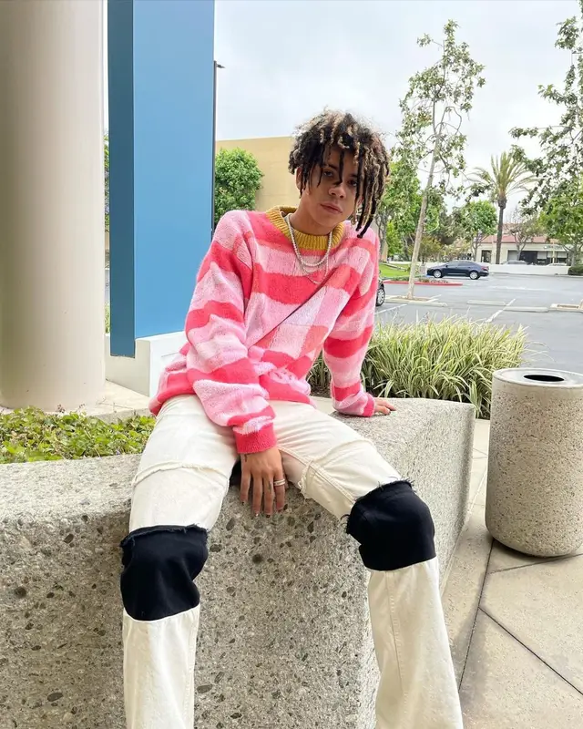 Iann Dior outfit in ERL, Marni, and Alexander McQueen, 2021