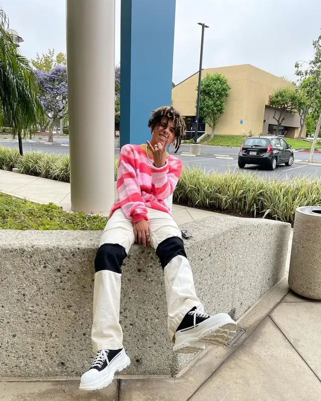 Iann Dior outfit in ERL, Marni, and Alexander McQueen, 2021
