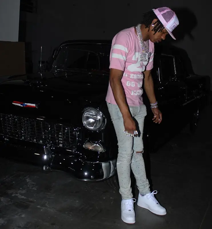 Lil Baby outfit in Gucci, Amiri, and Chrome Hearts, 2021