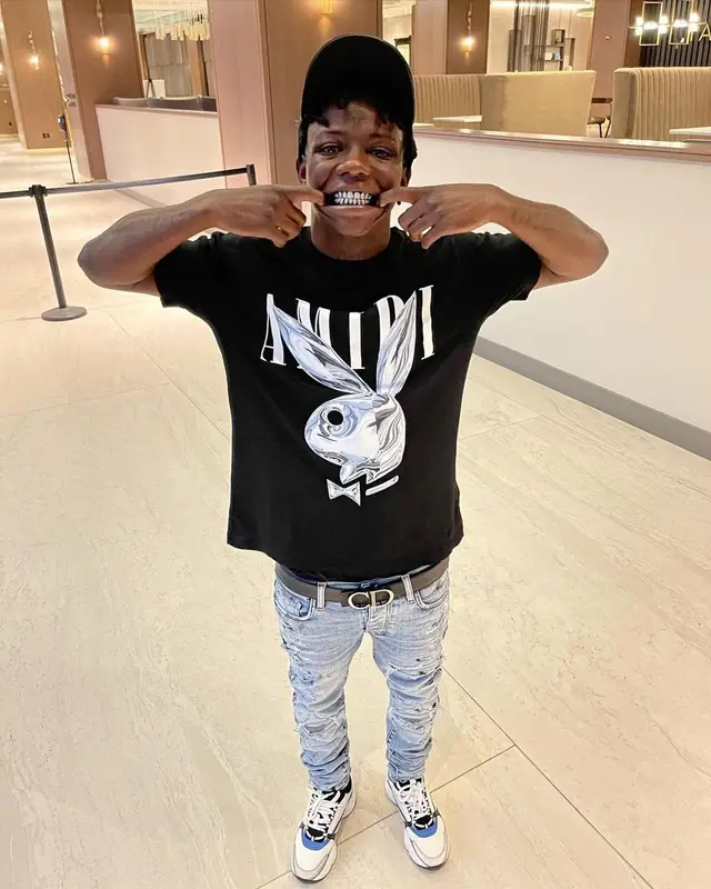 Jackboy outfit in Amiri, Dior, and Playboy, 2021