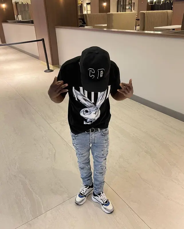 Jackboy outfit in Amiri, Dior, and Playboy, 2021