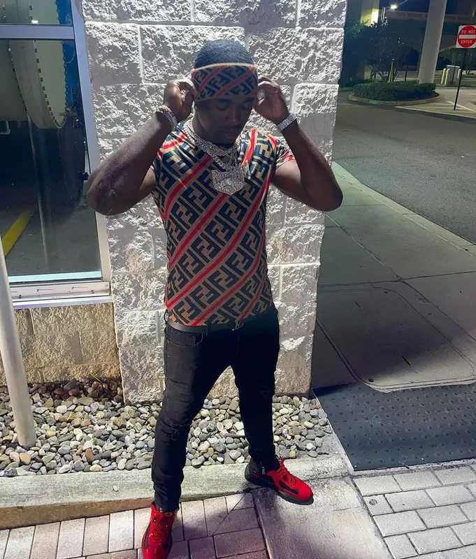 Bankroll Freddie outfit in Fendi, Prada, and Louis Vuitton, 2021