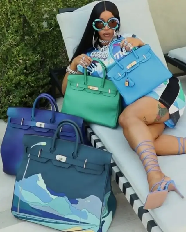 Cardi B outfit in Gucci, Supreme, and Emilio Pucci, 2021