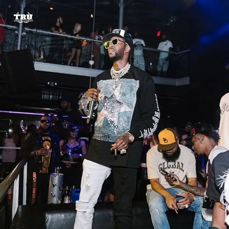 2 Chainz outfit in The Incorporated, Louis Vuitton, and Chrome Hearts, 2021