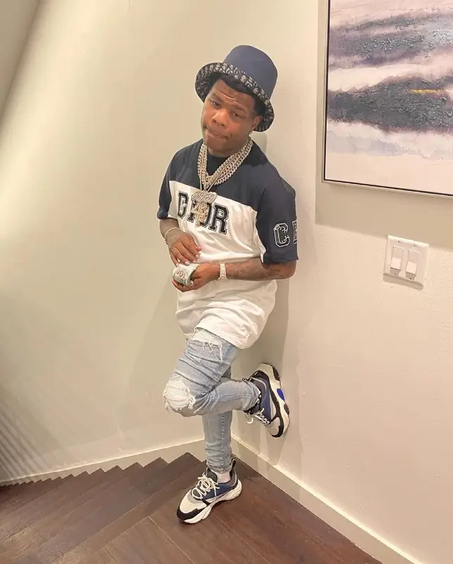 Rylo Rodriguez outfit in Amiri and Dior, 2021