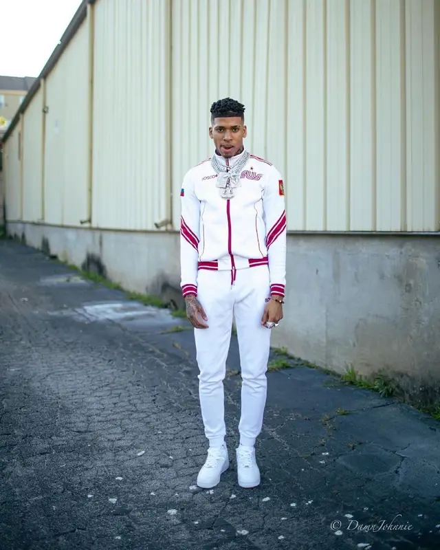NLE Choppa outfit in Bosco, Supreme, and Nike, 2021