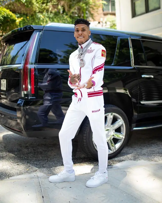 NLE Choppa outfit in Bosco, Supreme, and Nike, 2021