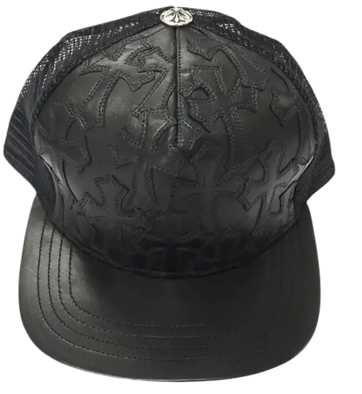 chrome hearts leather hat