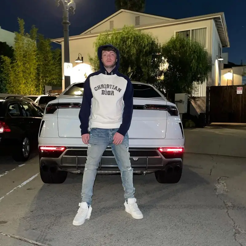 Murda Beatz outfit in Dior, Amiri, and Nike, 2021
