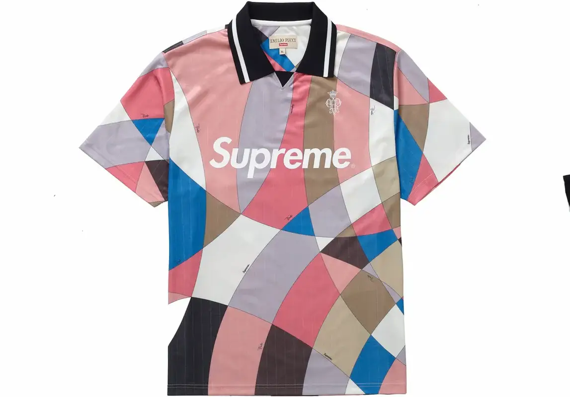 Supreme × Emilio Pucci Dusty Pink Soccer Jersey | WHAT'S ON THE STAR?
